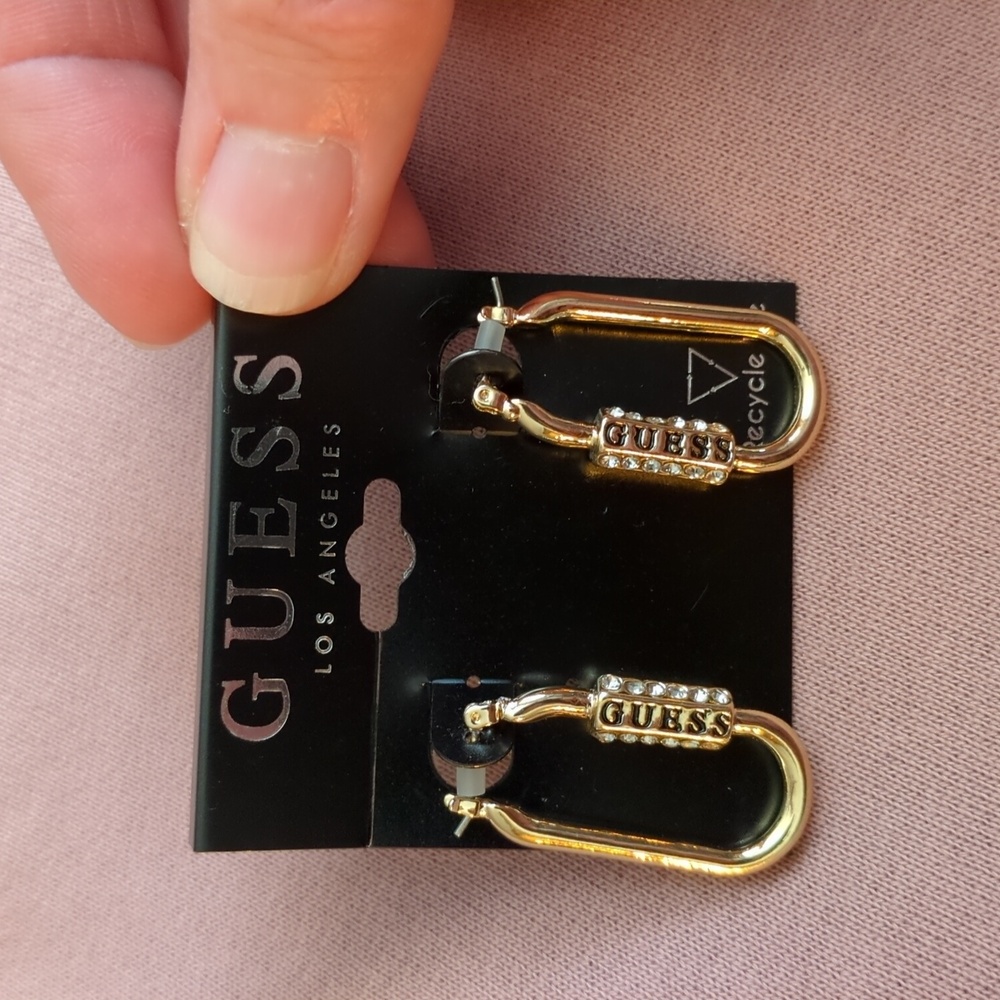 Guess Gold Tone Hoop Earrings